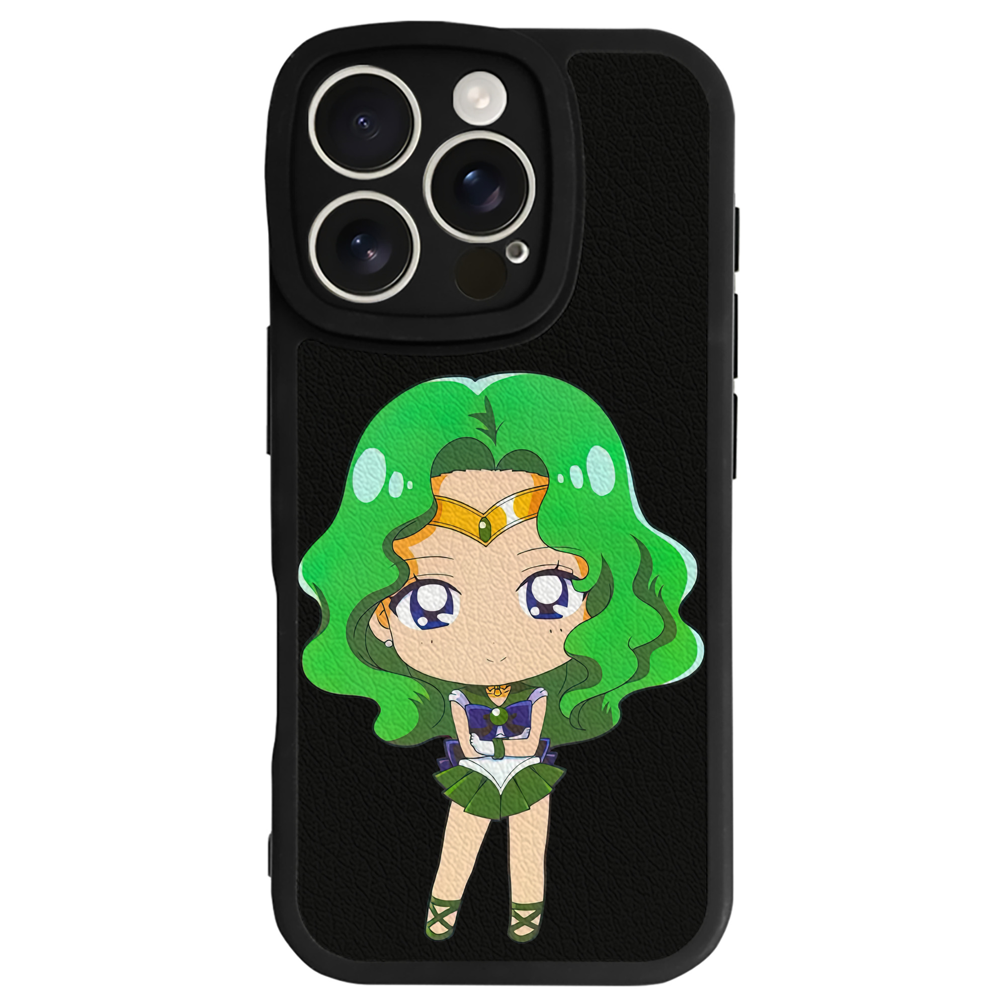 （画像用） 美少女戦士セーラームーン 海王 みちる（かいおう みちる） Sailor Moon Kaiou Michiru 【iPhone 16シリーズ対応】シリコンスマホケース（レザー調） 材質：シリコン